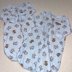 Fleece sleep sack set - wearable blanket for infants.